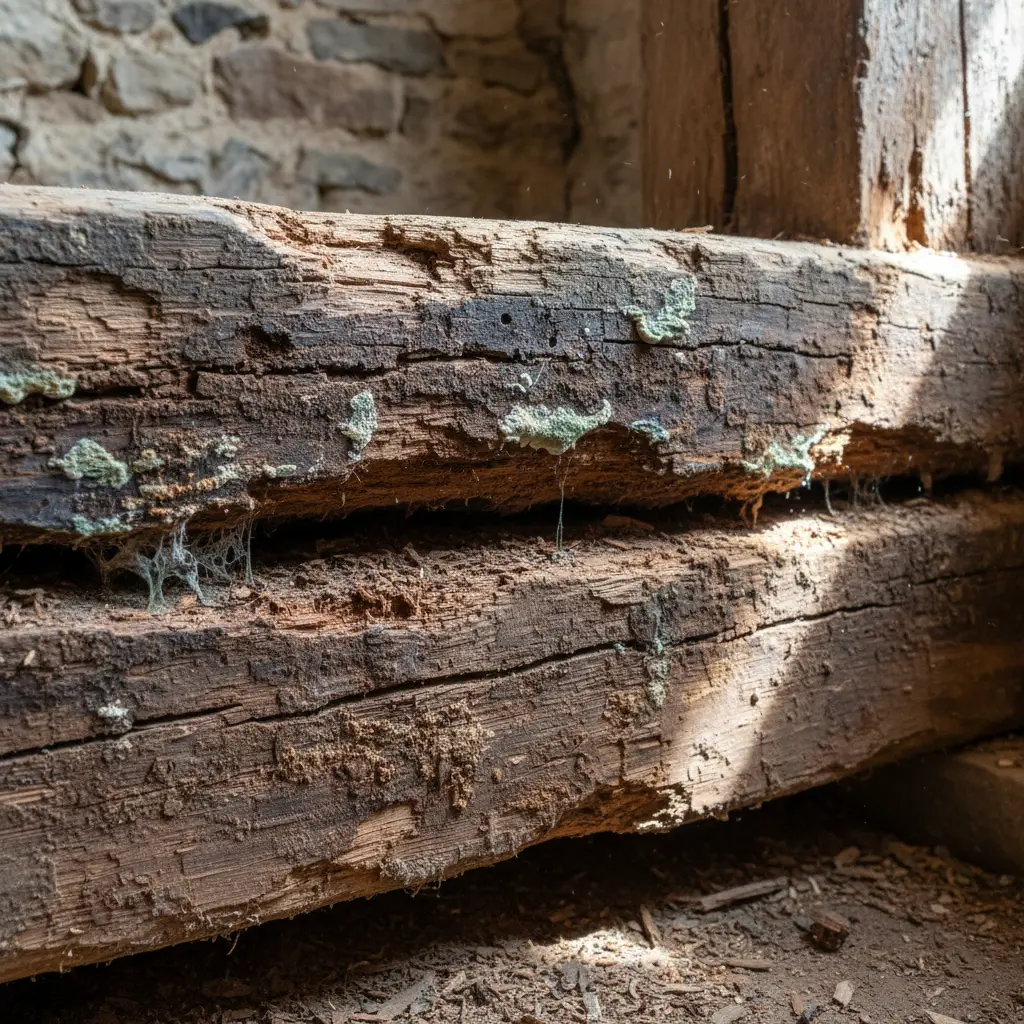 Hoe herken je houtrot in dragende balken