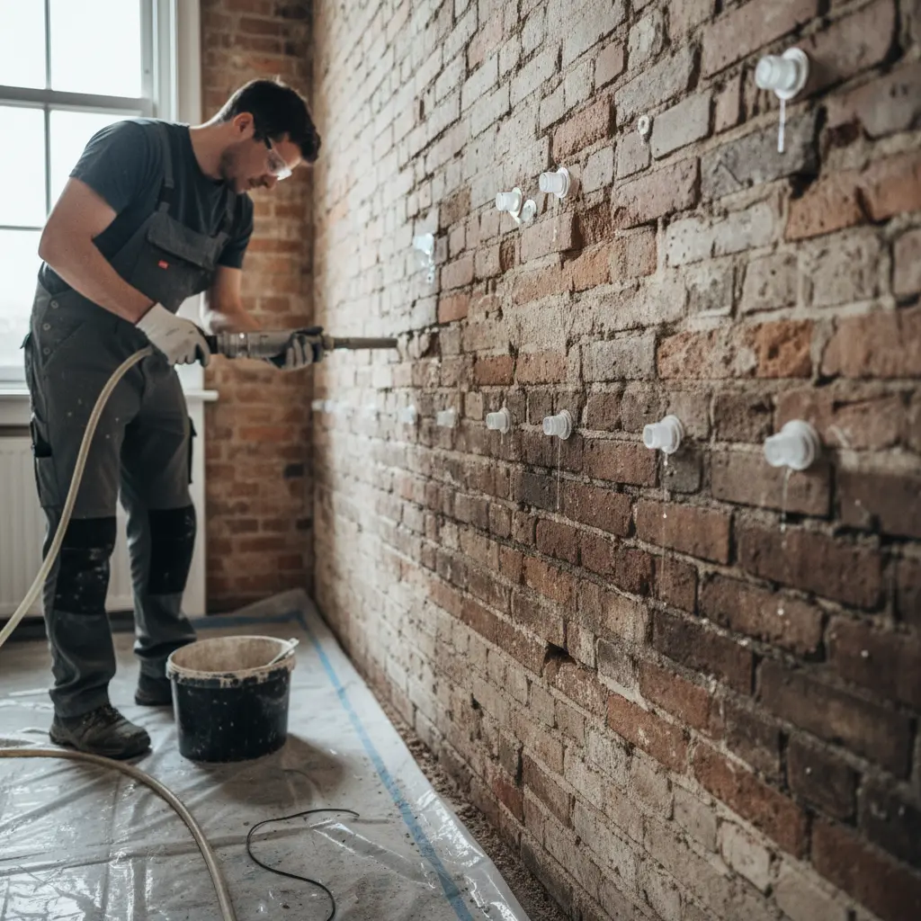 Hoe werkt muurinjectie tegen opstijgend vocht