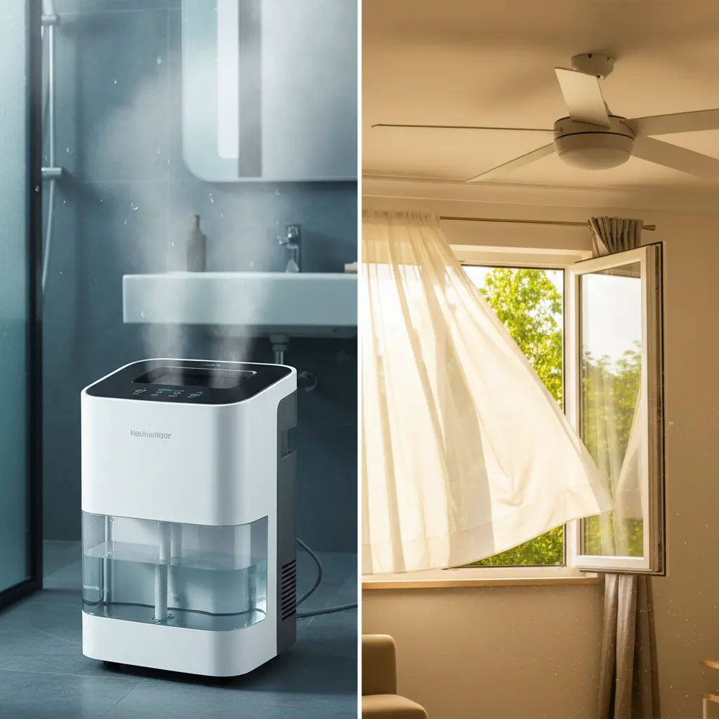 Wat is het verschil tussen een luchtontvochtiger en ventilatie